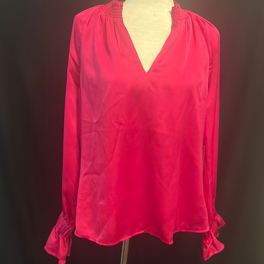 Vince Camuto Fushsia Pink Long Sleeve Blouse M